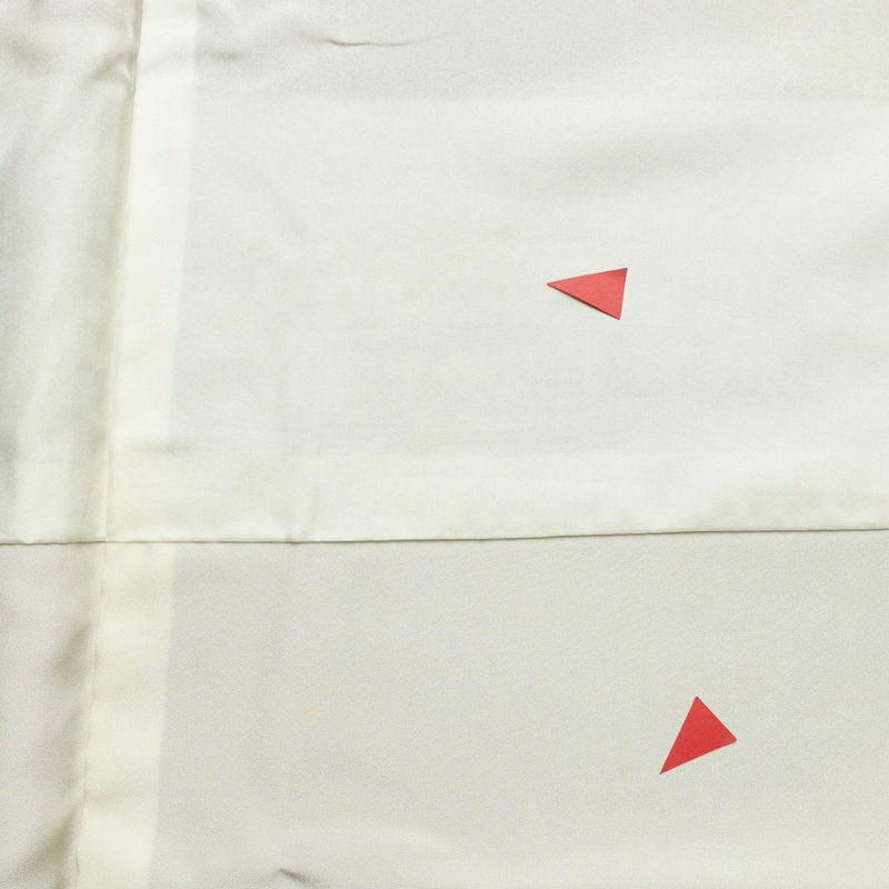 付け下げ 正絹 幾何学柄・抽象柄 袷仕立て 身丈158cm 裄丈65.5cm ぼかし 黄・黄土色_画像18