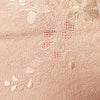 付け下げ 良品 スワトウ刺繍 一つ紋付き 正絹 古典柄 袷仕立て 身丈162.5cm 裄丈67.5cm 刺繍 共八掛 ピンク_画像7