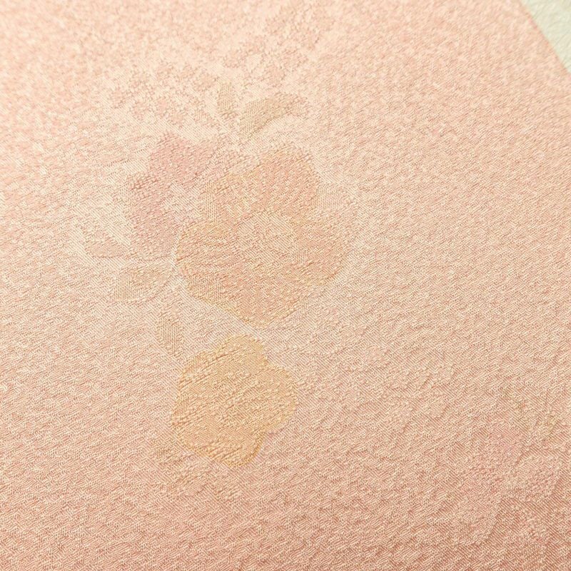 付け下げ 良品 スワトウ刺繍 一つ紋付き 正絹 古典柄 袷仕立て 身丈162.5cm 裄丈67.5cm 刺繍 共八掛 ピンク_画像20