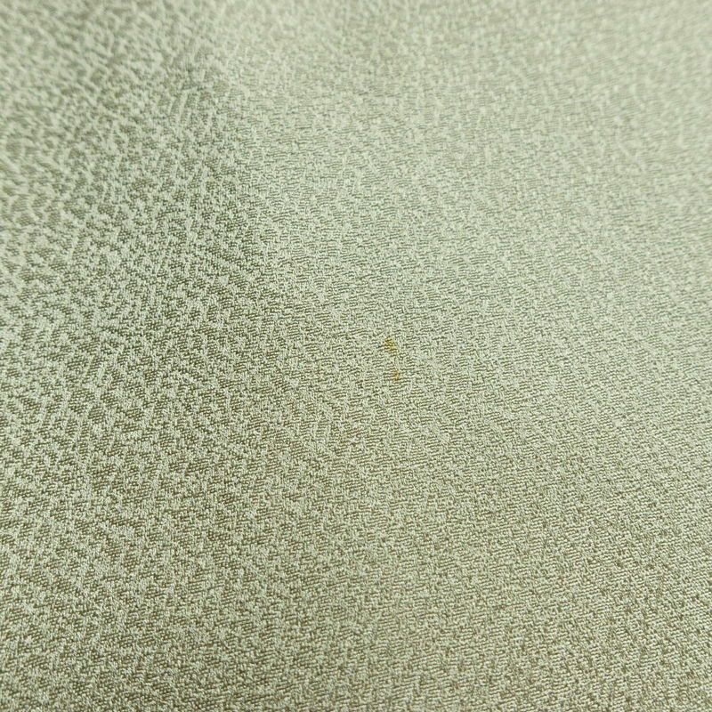 付け下げ しつけ糸付き 正絹 花柄 袷仕立て 身丈158cm 裄丈64.5cm 金彩 緑・うぐいす色_画像18