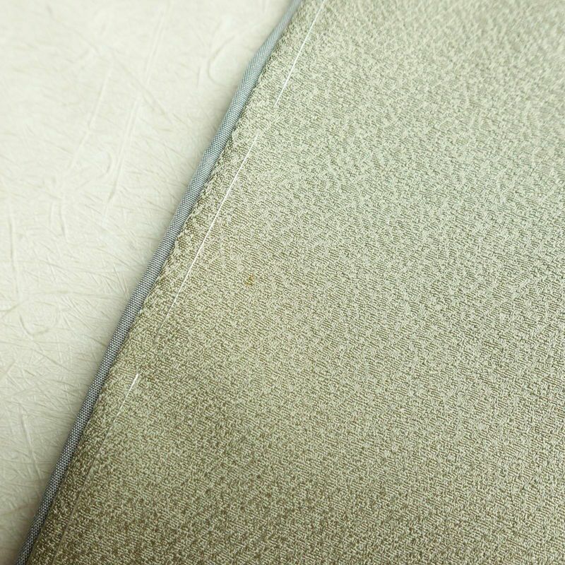 付け下げ しつけ糸付き 正絹 花柄 袷仕立て 身丈158cm 裄丈64.5cm 金彩 緑・うぐいす色_画像19