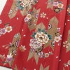 小紋 美品 しつけ糸付き ポリエステル 古典柄 袷仕立て 身丈166cm 裄丈68.5cm 赤・朱_画像4