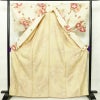 小紋 しつけ糸付き ポリエステル 花柄 袷仕立て 身丈167cm 裄丈68cm クリーム_画像3