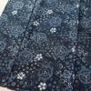小紋 ポリエステル 花柄 袷仕立て 身丈163cm 裄丈67.5cm 青・紺_画像4