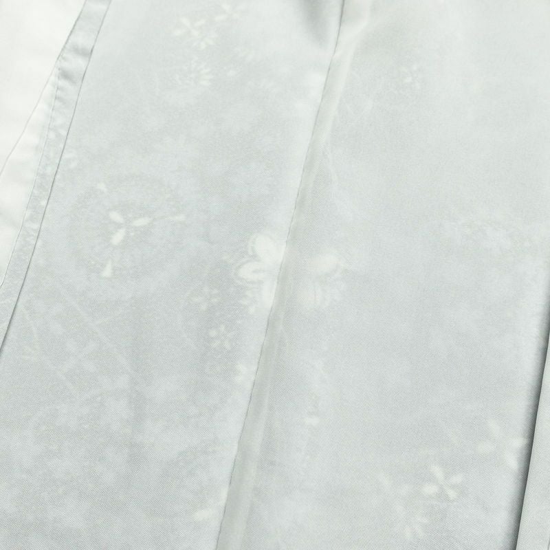 小紋 ポリエステル 花柄 袷仕立て 身丈163cm 裄丈67.5cm 青・紺_画像16