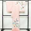 付け下げ ポリエステル 花柄 袷仕立て 身丈161.5cm 裄丈66.5cm ピンク_画像2