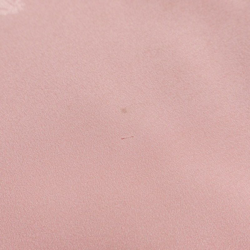 付け下げ ポリエステル 花柄 袷仕立て 身丈161.5cm 裄丈66.5cm ピンク_画像16