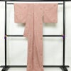 小紋 良品 飛び柄 ポリエステル 花柄 袷仕立て 身丈165cm 裄丈67.5cm ピンク_画像2