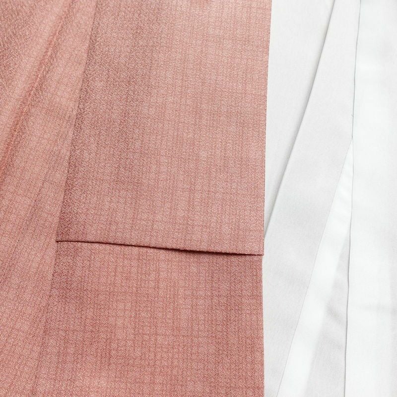 小紋 良品 飛び柄 ポリエステル 花柄 袷仕立て 身丈165cm 裄丈67.5cm ピンク_画像16