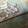袋帯 洛中洛外図 本金箔プラチナ箔 全通柄 良品 フォーマル用 正絹 風景柄 箔 緑・うぐいす色_画像12
