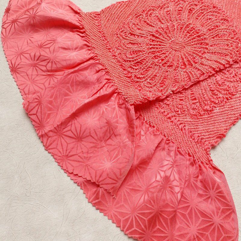 帯揚げ 絞り 正絹 花柄 ピンク_画像4