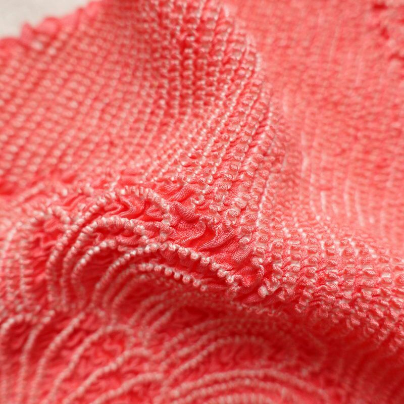 帯揚げ 絞り 正絹 花柄 ピンク_画像12