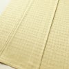 色無地 しつけ糸付き 一つ紋付き 正絹 チェック・格子柄 袷仕立て 身丈158cm 裄丈62.5cm 共八掛 黄・黄土色_画像4