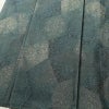 紬 良品 正絹 幾何学柄・抽象柄 袷仕立て 身丈160cm 裄丈65cm 一部しつけ糸付き 緑・うぐいす色_画像4