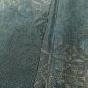紬 良品 正絹 幾何学柄・抽象柄 袷仕立て 身丈160cm 裄丈65cm 一部しつけ糸付き 緑・うぐいす色_画像8