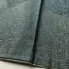 紬 良品 正絹 幾何学柄・抽象柄 袷仕立て 身丈160cm 裄丈65cm 一部しつけ糸付き 緑・うぐいす色_画像9