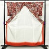 小紋 良品 正絹 花柄 袷仕立て 身丈156.5cm 裄丈63.5cm 辻が花風 赤・朱_画像3