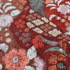小紋 良品 正絹 花柄 袷仕立て 身丈156.5cm 裄丈63.5cm 辻が花風 赤・朱_画像6