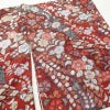 小紋 良品 正絹 花柄 袷仕立て 身丈156.5cm 裄丈63.5cm 辻が花風 赤・朱_画像12