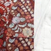 小紋 良品 正絹 花柄 袷仕立て 身丈156.5cm 裄丈63.5cm 辻が花風 赤・朱_画像16