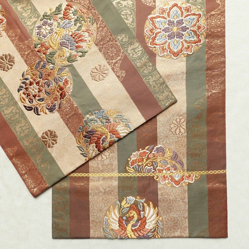 袋帯 六通柄 フォーマル用 正絹 幾何学柄・抽象柄 多色使い_画像11