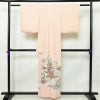 色留袖 良品 一つ紋付き 正絹 古典柄 袷仕立て 身丈156cm 裄丈63.5cm 箔 共八掛 金彩 ピンク_画像2
