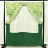 小紋 絞り 総絞り 正絹 亀甲柄 袷仕立て 身丈161cm 裄丈68cm 一部しつけ糸付き 緑・うぐいす色_画像3