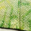 小紋 絞り 総絞り 正絹 亀甲柄 袷仕立て 身丈161cm 裄丈68cm 一部しつけ糸付き 緑・うぐいす色_画像8