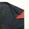 本場大島紬 純泥染 良品 証紙あり しつけ糸付き 正絹 花柄 袷仕立て 身丈163.5cm 裄丈66.5cm 青・紺_画像12