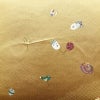 袋帯 六通柄 正絹 古典柄 刺繍 独楽 傘 黄・黄土色_画像2