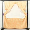 小紋 付下小紋 良品 一つ紋付き 正絹 古典柄 袷仕立て 身丈159.5cm 裄丈63.5cm ぼかし 橙_画像3