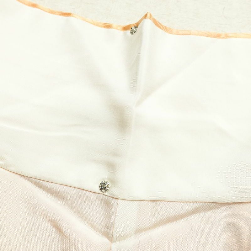 小紋 付下小紋 良品 一つ紋付き 正絹 古典柄 袷仕立て 身丈159.5cm 裄丈63.5cm ぼかし 橙_画像19