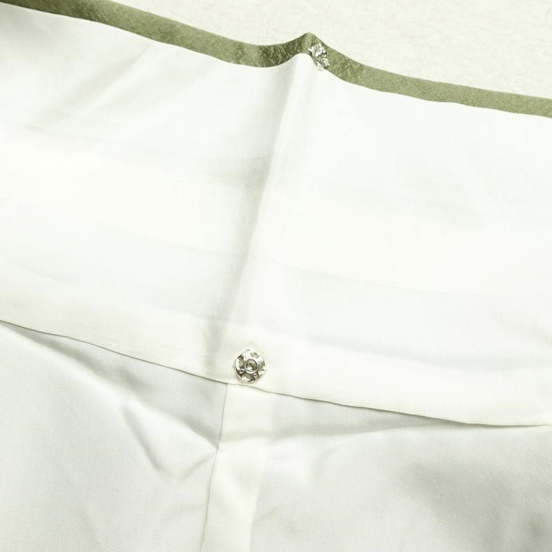 付け下げ 正絹 その他の柄 袷仕立て 身丈167.5cm 裄丈65cm 緑・うぐいす色_画像18