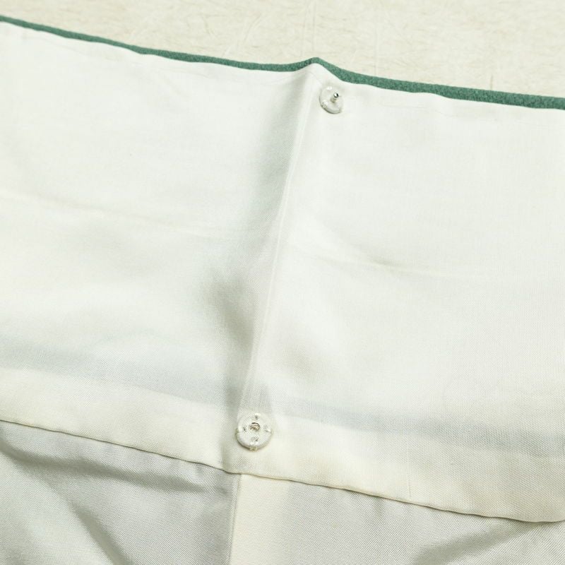 付け下げ 良品 縮緬 一つ紋付き 正絹 ぼかし その他の柄 袷仕立て 身丈167.5cm 裄丈68cm 緑・うぐいす色_画像19
