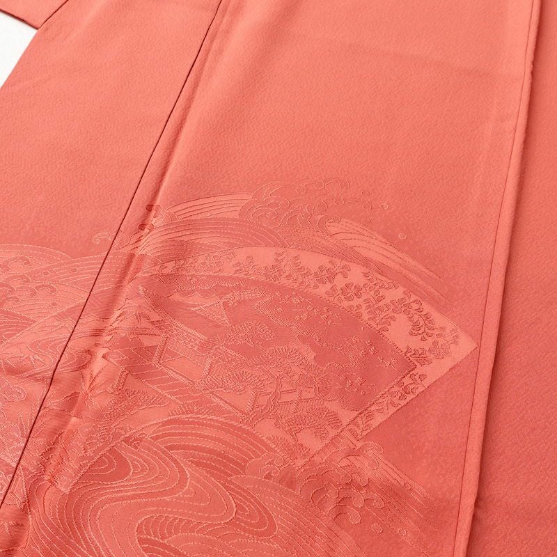 付け下げ 正絹 古典柄 袷仕立て 身丈159cm 裄丈67.5cm ピンク_画像5