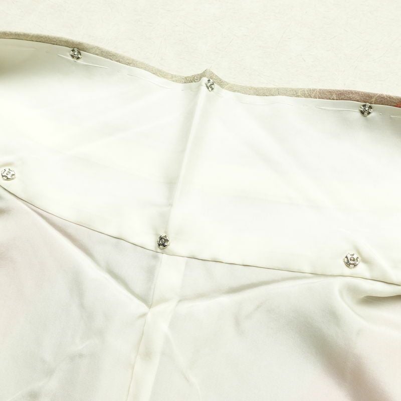 小紋 絞り 正絹 花柄 袷仕立て 身丈157cm 裄丈68cm 緑・うぐいす色_画像18