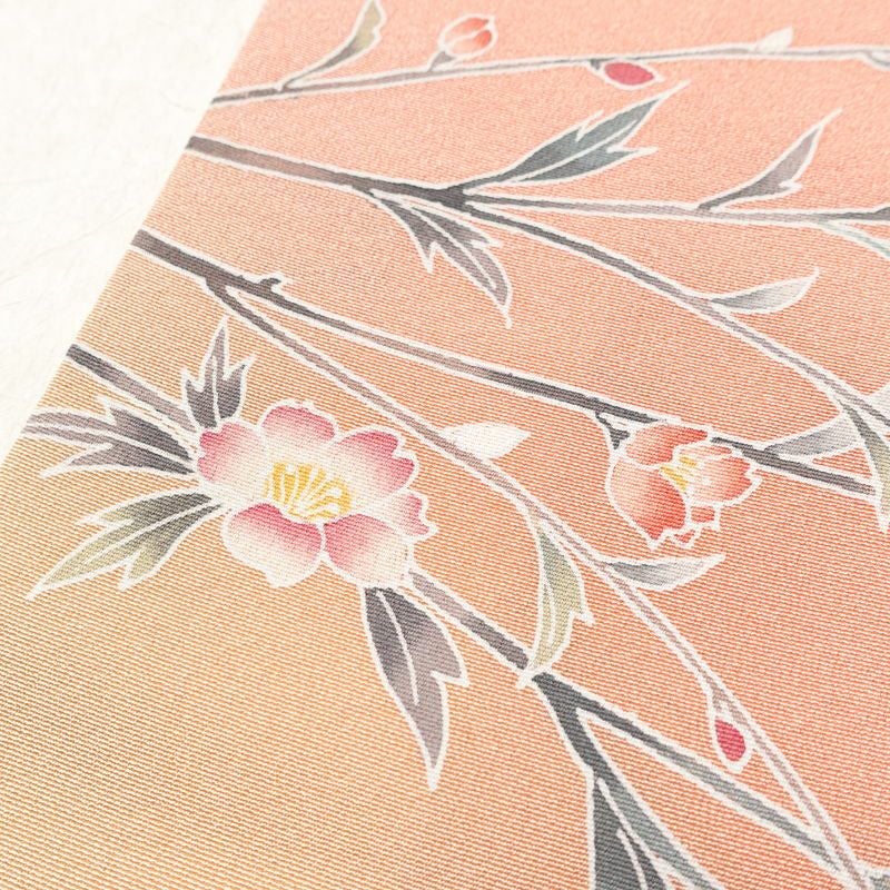 訪問着 美品 加賀友禅 落款入り 作家物 正絹 花柄 袷仕立て 身丈163.5cm 裄丈66.5cm ピンク_画像7