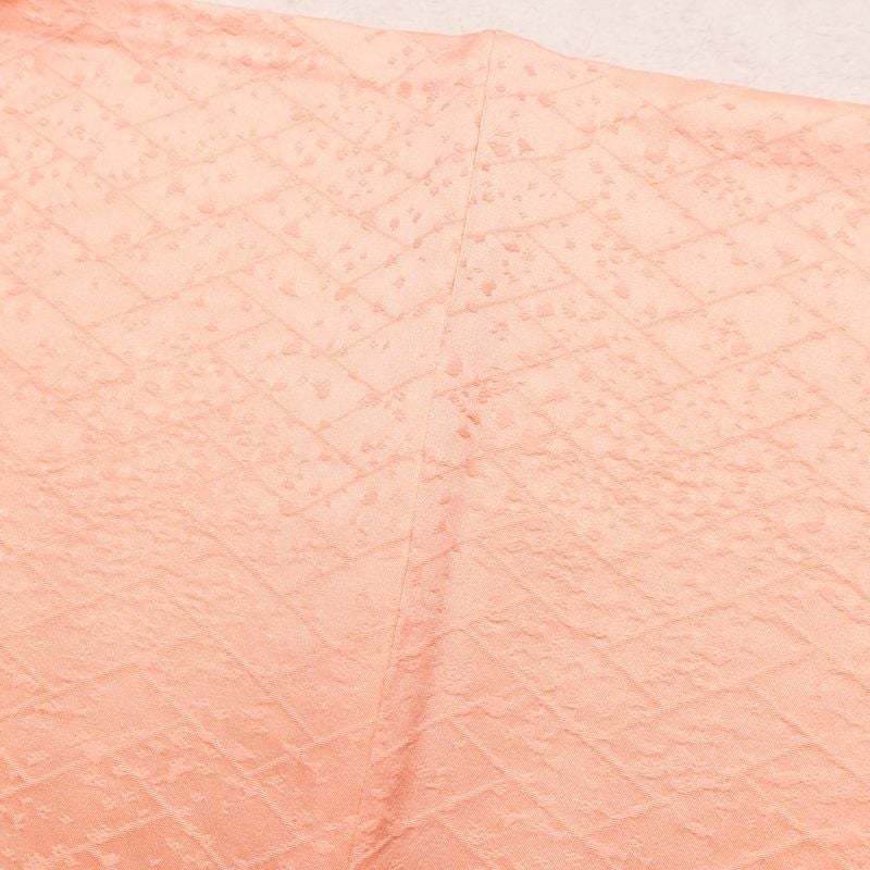 色無地 良品 しつけ糸付き 正絹 古典柄 袷仕立て 身丈168.5cm 裄丈68cm ピンク_画像15