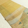 袋帯 太鼓柄 良品 すくい織 一般用 正絹 風景柄 黄・黄土色_画像17