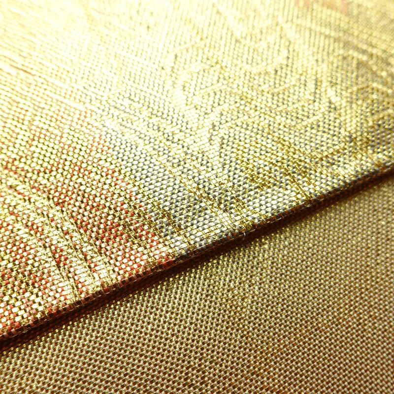 袋帯 佐賀錦 本場筑前博多織 六通柄 良品 証紙あり フォーマル用 正絹 古典柄 金・銀_画像12