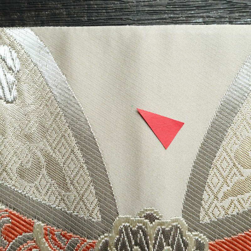 袋帯 六通柄 フォーマル用 正絹 七宝 古典柄 箔 グレー_画像19