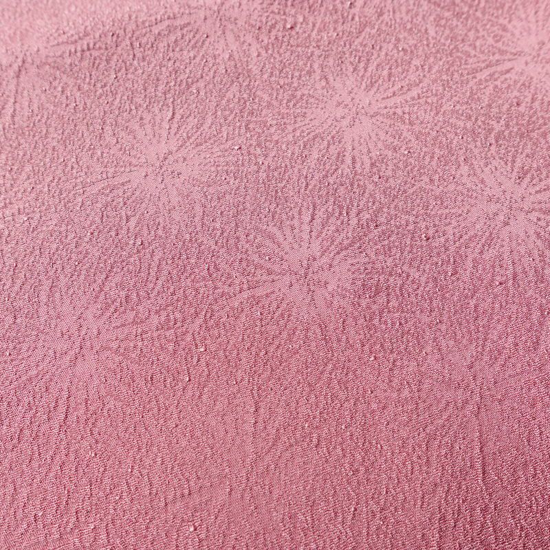 色無地 良品 正絹 花柄 袷仕立て 身丈152.5cm 裄丈63.5cm 紫・藤色_画像7