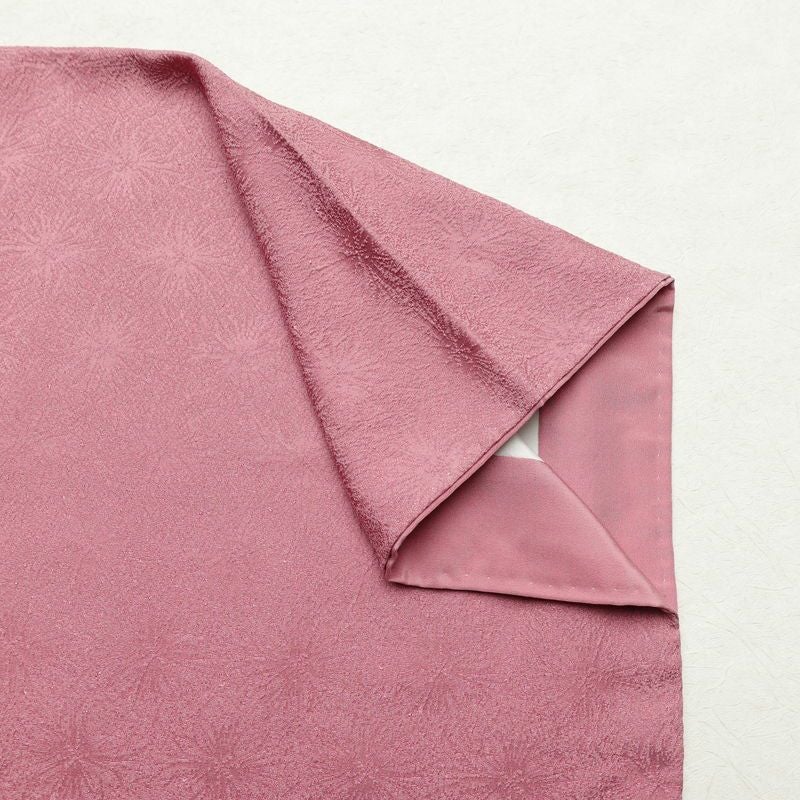 色無地 良品 正絹 花柄 袷仕立て 身丈152.5cm 裄丈63.5cm 紫・藤色_画像13