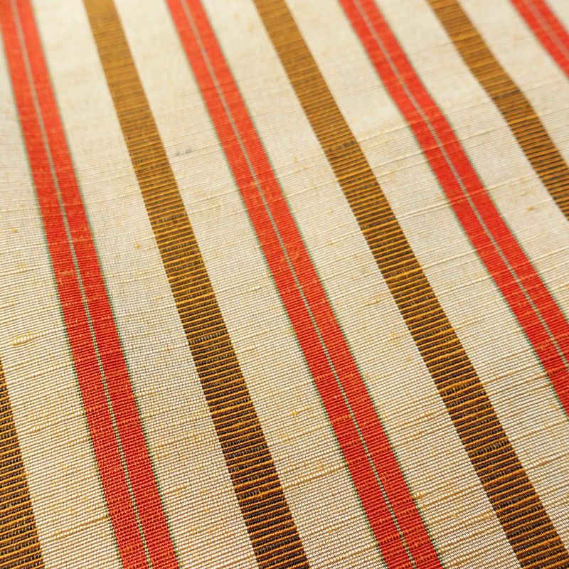 紬 しつけ糸付き 正絹 縞柄・線柄 袷仕立て 身丈155cm 裄丈63cm ベージュ_画像7