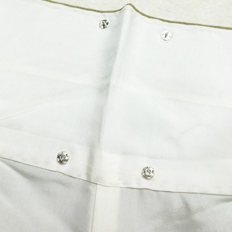 付け下げ 良品 スワトウ刺繍 正絹 古典柄 袷仕立て 身丈165.5cm 裄丈65.5cm 刺繍 緑・うぐいす色_画像20