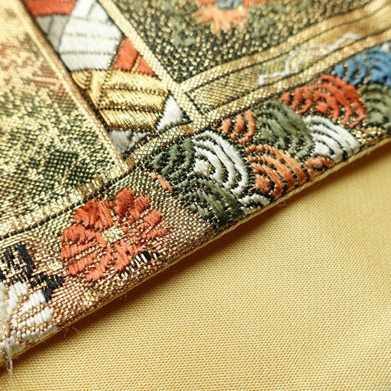 袋帯 六通柄 フォーマル用 正絹 幾何学柄・抽象柄 箔 多色使い_画像13