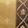 袋帯 六通柄 楽山 一般用 正絹 幾何学柄・抽象柄 黄・黄土色_画像2
