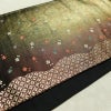 袋帯 六通柄 フォーマル用 正絹 花柄 箔 茶_画像11