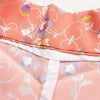 単衣 小紋 良品 縮緬 ポリエステル 花柄 単衣仕立て 身丈154.5cm 裄丈65.5cm ピンク_画像19