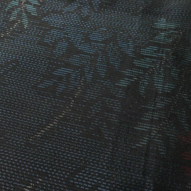 大島紬 証紙なし 正絹 木の葉・植物柄 袷仕立て 身丈165cm 裄丈67.5cm 青・紺_画像8